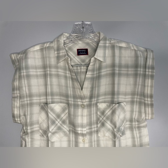UNTUCKit Womens Villefranche Size 4 Gray Regular Fit Long Sleeve Button Down NWT - Picture 9 of 16